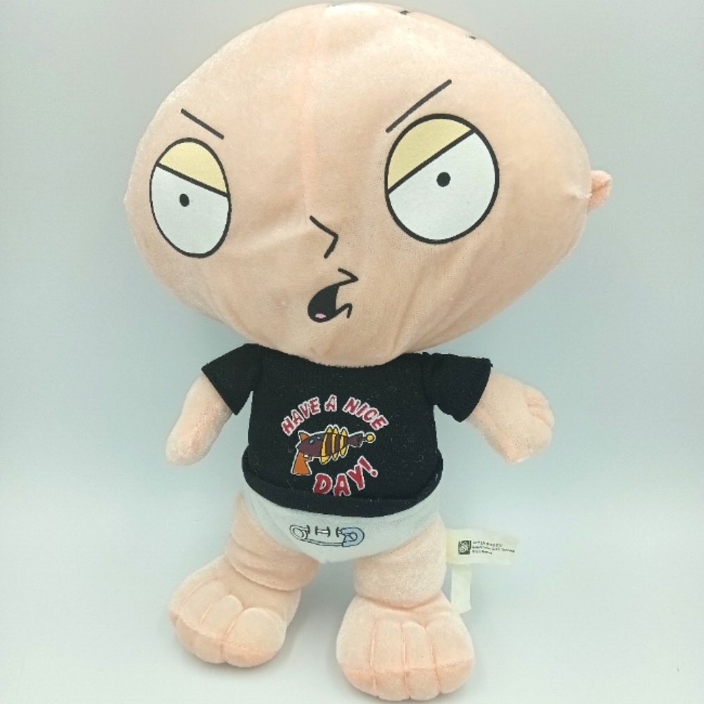 Baby Stewie Griffin Nanco Family Guy Angry Face 12” Plush 2010 w/Tag